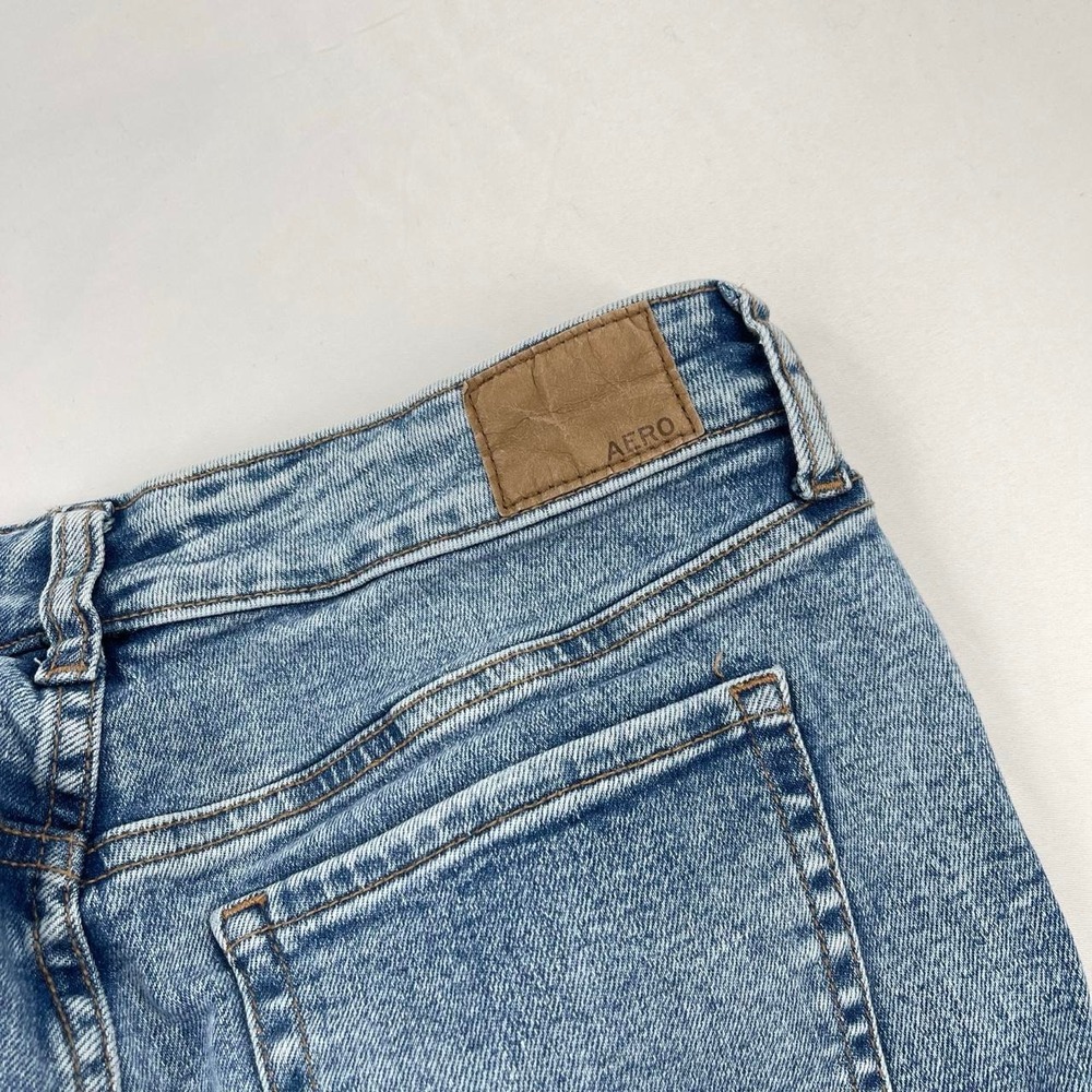 Y2K Aeropostale Women's Low Rise Bootcut Flare Jeans Distressed 8 M Grunge Light - Picture 5 of 5